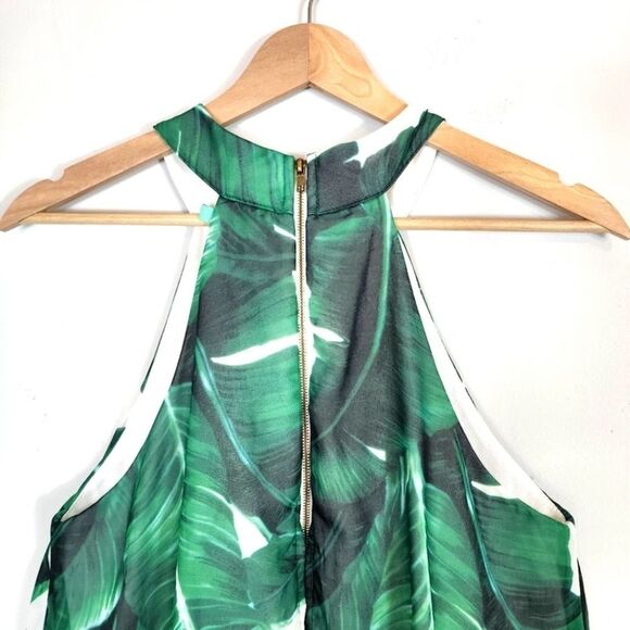 Anthropolgie Judith March Halter Tropical Palm Spring Summer Romper SZ Small - Picture 8 of 11